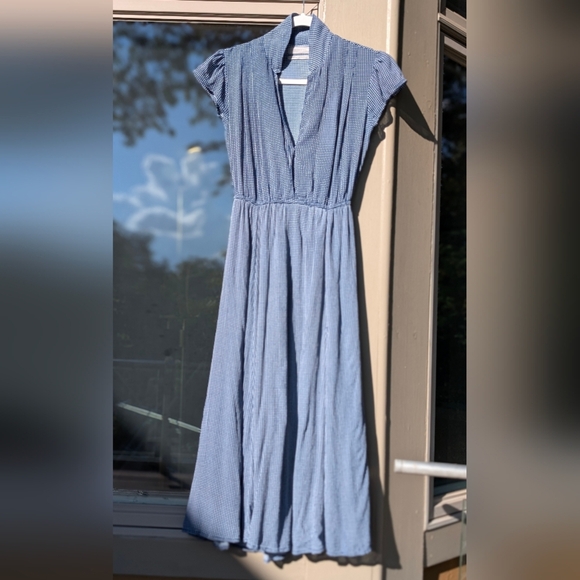 Urban Outfitters Navy Cap Sleeve Dress Size XS - Picture 5 of 11